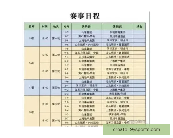 苏州超级联赛精彩对决赛程安排及比赛时间全解析